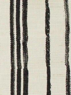 'Painted Stripes' Grasscloth Wallpaper By Nathan Turner - Black -Wallpaper Store Wallshoppe Grasscloth Painted Stripes Wallpaper by Nathan Turner Black Detail