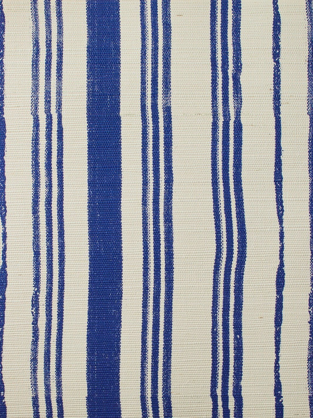 'Painted Stripes' Grasscloth Wallpaper By Nathan Turner - Blue - Image 2