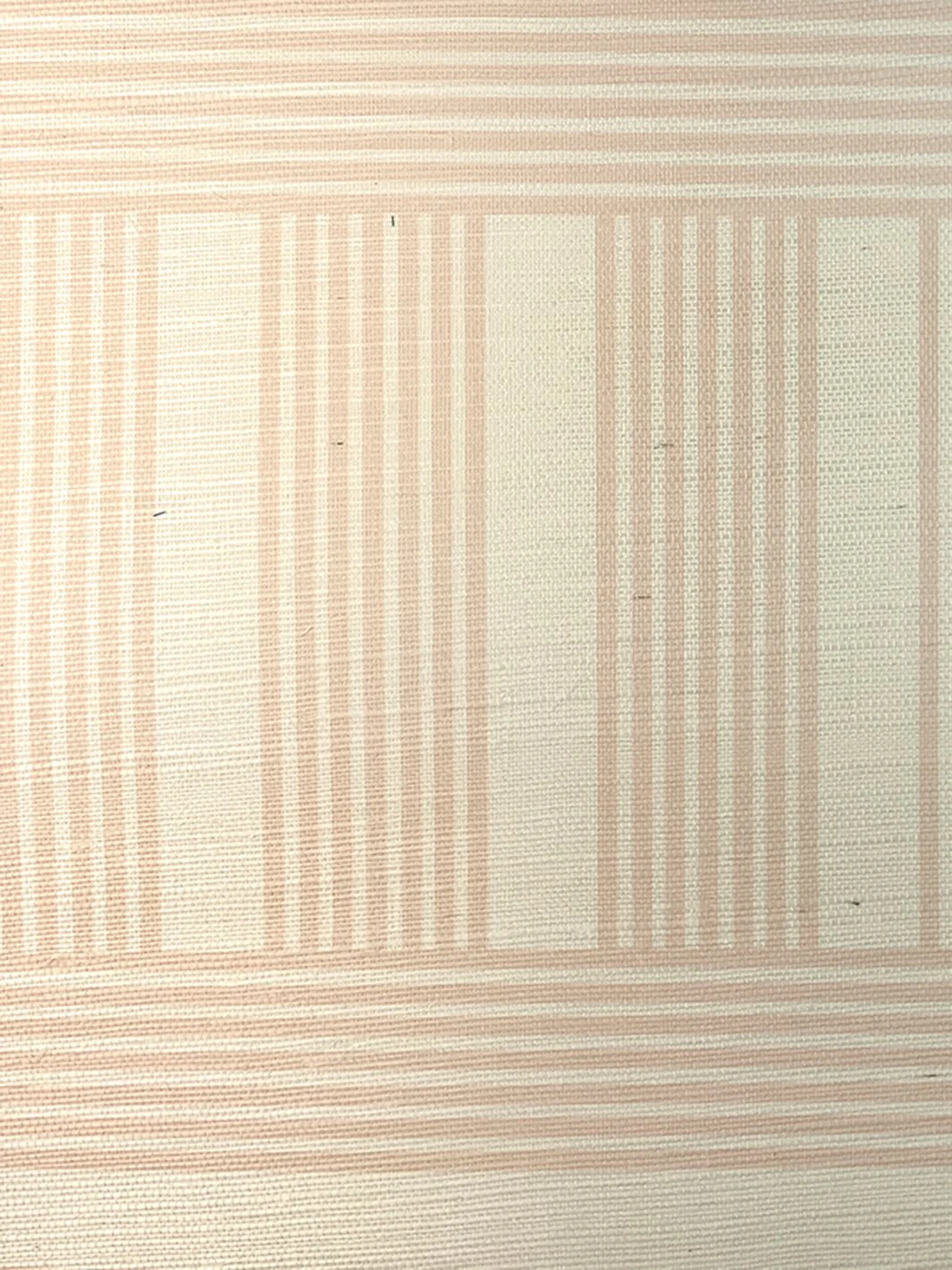 'Roman Holiday Grid' Grasscloth Wallpaper By Barbie™ - Peach - Image 3
