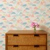 'Slopes' Grasscloth Wallpaper By Tea Collection - Coral -Wallpaper Store Wallshoppe Grasscloth Slopes by Tea Collection Wallpaper RS
