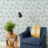 'Sweet Caroline' Grasscloth Wallpaper By Wallshoppe - Blue