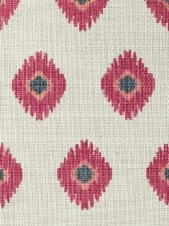 'Tangier Medallion' Grasscloth Wallpaper By Wallshoppe - Rose -Wallpaper Store Wallshoppe Grasscloth Tangier Medallion Wallpaper Rose Detail