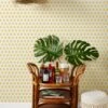 'Tangier Medallion' Grasscloth Wallpaper By Wallshoppe - Yellow -Wallpaper Store Wallshoppe Grasscloth Tangier Medallion Wallpaper Yellow RS