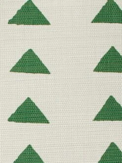 'Triangles' Grasscloth Wallpaper By Nathan Turner - Green -Wallpaper Store Wallshoppe Grasscloth Triangles by Nathan Turner Wallpaper Green Detail