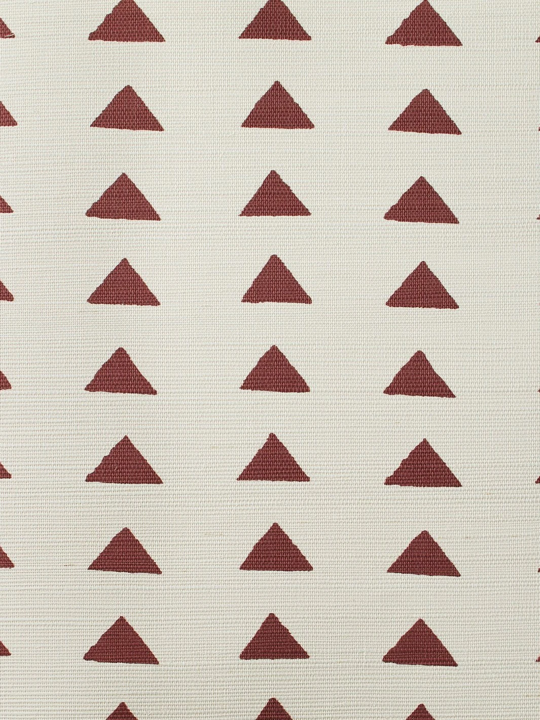 'Triangles' Grasscloth Wallpaper By Nathan Turner - Rust - Image 2