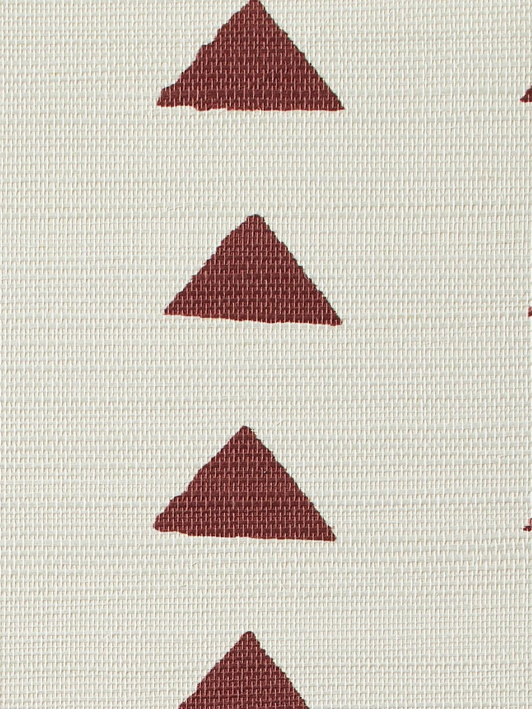 'Triangles' Grasscloth Wallpaper By Nathan Turner - Rust - Image 3