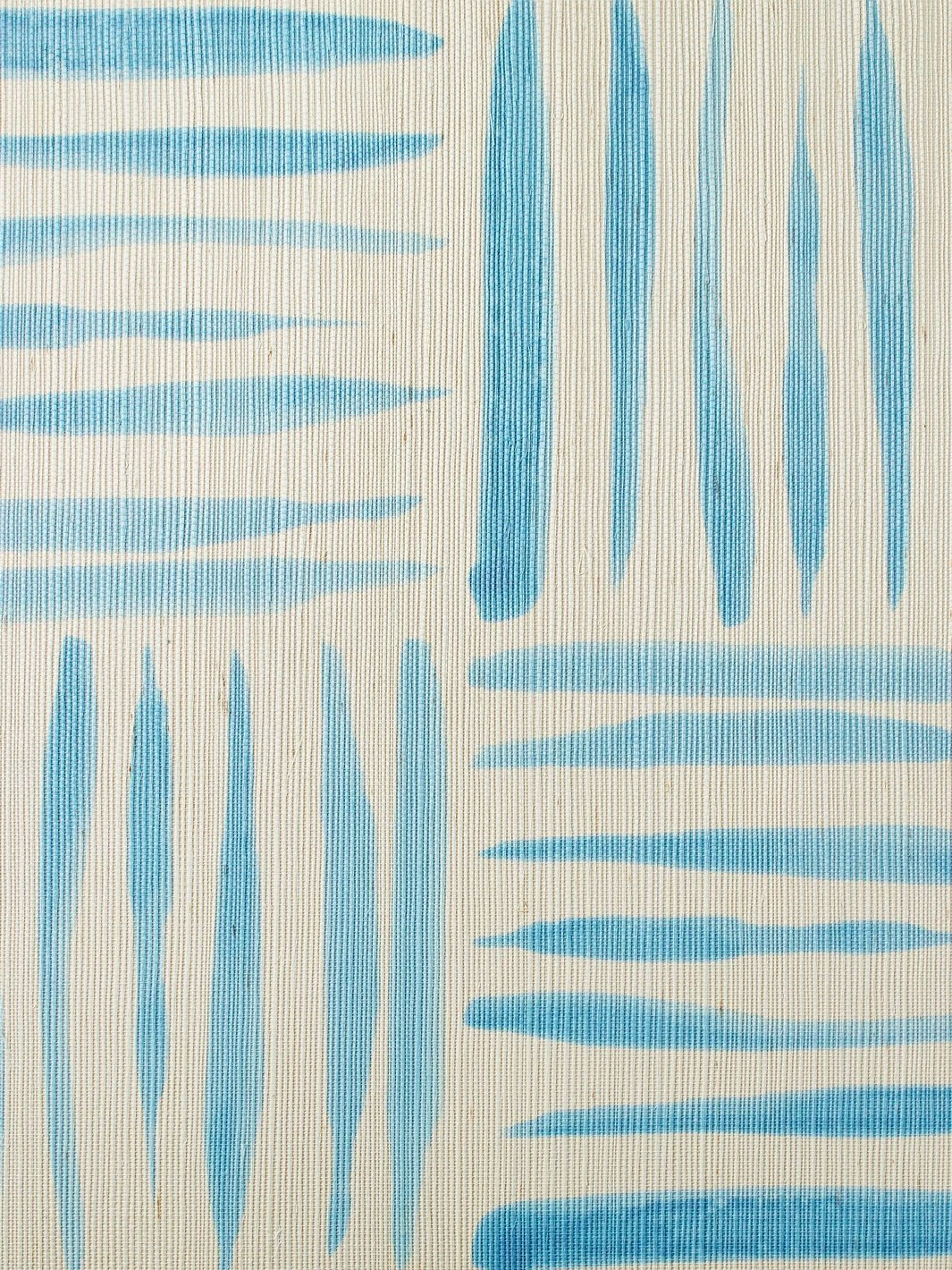 'Watercolor Weave Small' Grasscloth Wallpaper By Wallshoppe - Light Blue - Image 2