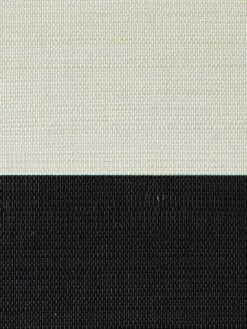 'Wide Stripe' Grasscloth Wallpaper By Wallshoppe - Black -Wallpaper Store Wallshoppe Grasscloth Wide Stripe Wallpaper Black Detail