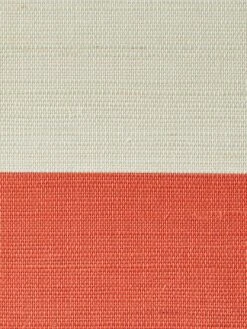 'Wide Stripe' Grasscloth Wallpaper By Wallshoppe - Persimmon -Wallpaper Store Wallshoppe Grasscloth Wide Stripe Wallpaper Persimmon Detail