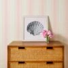 'Yorkshire Stripe' Grasscloth Wallpaper By Wallshoppe - Ballet Slipper