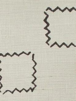 'Zag Square' Grasscloth Wallpaper By Nathan Turner - Chocolate -Wallpaper Store Wallshoppe Grasscloth Zag Square by Nathan Turner Wallpaper Chocolate Detail