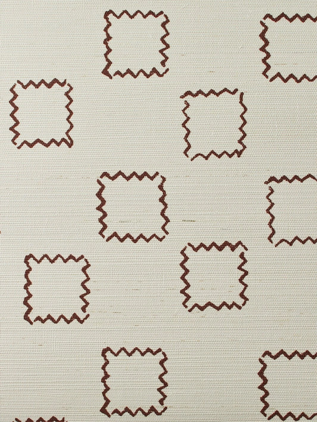'Zag Square' Grasscloth Wallpaper By Nathan Turner - Rust - Image 2