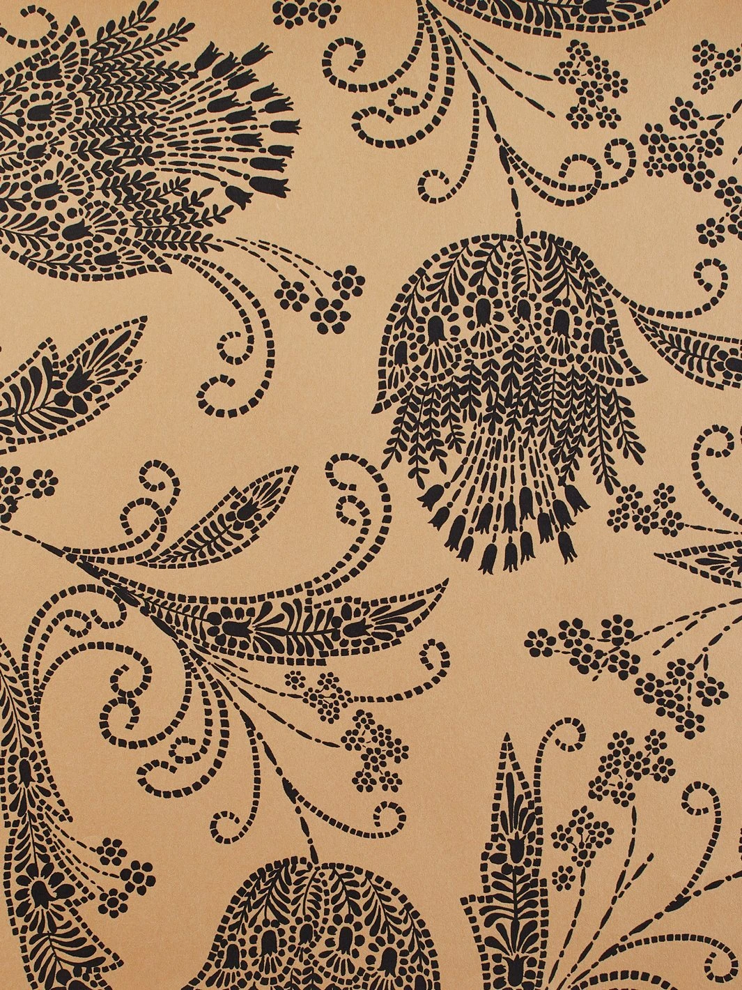'Eleanor Rigby' Kraft' Wallpaper By Wallshoppe - Black 4 'Eleanor Rigby' Kraft' Wallpaper By Wallshoppe - Black - Image 2