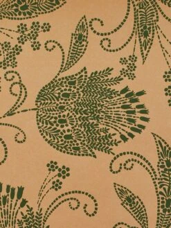 'Eleanor Rigby' Kraft' Wallpaper By Wallshoppe - Green -Wallpaper Store Wallshoppe Kraft Eleanor Rigby Green Detail fedb15d0 6018 420b ae68 7ee1ec34d78f