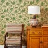 'Eleanor Rigby' Kraft' Wallpaper By Wallshoppe - Green -Wallpaper Store Wallshoppe Kraft Eleanor Rigby Green RS 0599c5a9 2dc3 451f 801c ca1b0b10c1e5