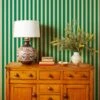 'Ojai Stripe' Kraft' Wallpaper By Wallshoppe - Green -Wallpaper Store Wallshoppe Kraft Ojai Stripe Green RS b34f57c1 eb6a 4592 b2ec 8f862517157c