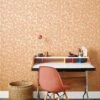 'Orchard Leaves' Kraft' Wallpaper By Wallshoppe - Blush