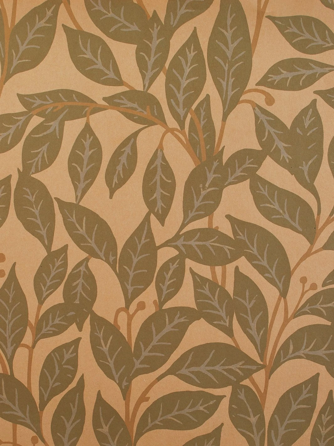 'Orchard Leaves' Kraft' Wallpaper By Wallshoppe - Green 4 'Orchard Leaves' Kraft' Wallpaper By Wallshoppe - Green - Image 2