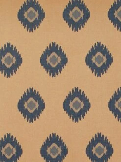 'Tangier Medallion' Kraft' Wallpaper By Wallshoppe - Blue -Wallpaper Store Wallshoppe Kraft Tangier Medallion Blue Detail d0166686 e939 48e2 82ef 13ffeb399e46