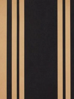'Yorkshire Stripe' Kraft' Wallpaper By Wallshoppe - Black -Wallpaper Store Wallshoppe Kraft Yorkshire Stripe Black Detail