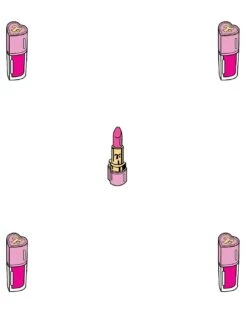 'Trixie Cosmetics' Wallpaper By Trixie Mattel - White -Wallpaper Store Wallshoppe Trixie Cosmetics Wallpaper Detail White 1