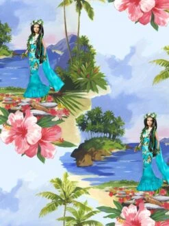 'Tropical Barbie™' Wallpaper By Barbie™ - Tropical Princess Multi -Wallpaper Store Wallshoppe Tropical Barbie Wallpaper by BarbieTropical Princess Multi Detail