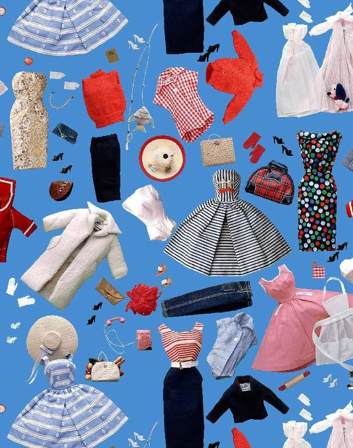 'Vintage Accessories' Wallpaper By Barbie™ - Cerulean 5 'Vintage Accessories' Wallpaper By Barbie™ - Cerulean - Image 3