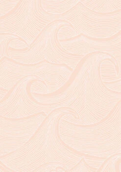 'Waves Two Tone' Wallpaper By Lingua Franca - Peachy -Wallpaper Store Waves Two Tone Wallpaper Lingua Franca Peachy Detail