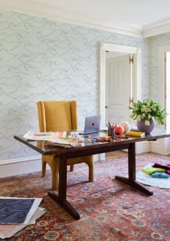 'Waves' Wallpaper By Lingua Franca - White