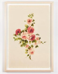 'Wild Pink Roses' Framed Art By Artshoppe