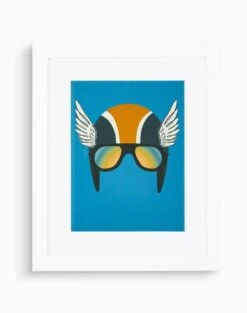 'Winged Helmet' Framed Art By Tea Collection