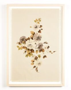 'Winter Roses' Raw Canvas Printed Wall Art By Artshoppe