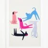 'Yoga Dogs' Framed Art By Tea Collection