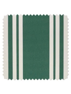 'Fabric By The Yard - Yorkshire Stripe - Green On Organic Twill