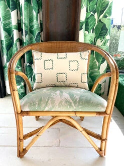 'Fabric By The Yard - Zag Squares - Green On Raw Canvas -Wallpaper Store Zag Squares Green on Raw Canvas 13inx18in RS5