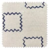 'Fabric By The Yard - Zag Squares - Navy On Raw Canvas -Wallpaper Store Zag Squares Navy Raw Canvas Detail