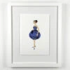'Barbie™ Vintage Blue Crinoline Dress Framed Art