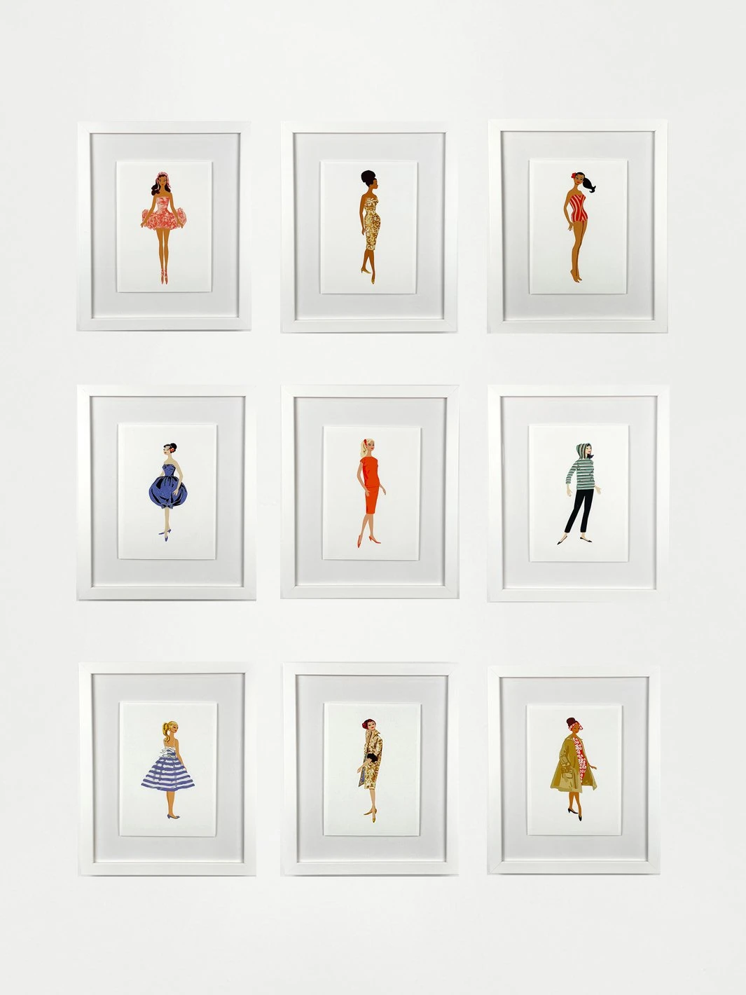 'Barbie™ Vintage Red Dress Framed Art 5 'Barbie™ Vintage Red Dress Framed Art - Image 3