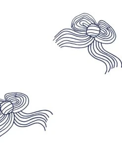 'Bows' Wallpaper By Clare V. - Navy -Wallpaper Store bows navy detail 00d23dd2 343d 479d 9077 f2769c48224f